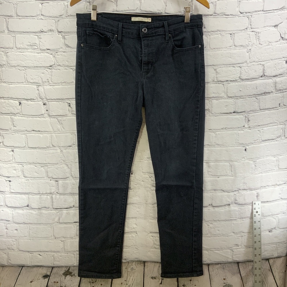 Levi's 712 Slim Black Pants Womens Sz 31 x 30 Skinny